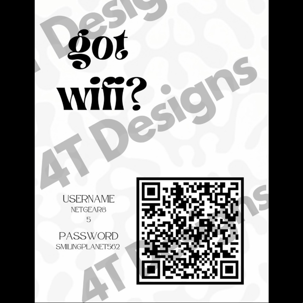 Scannable WiFi Printout